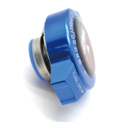 Aluminum Radiator Cap in Blue