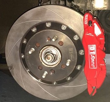 D1 SPEC casting series brake rotor with special disc groove for improved dust extraction